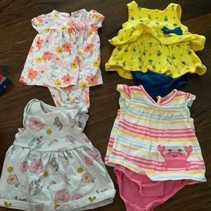 Girl dresses ranging from 0-6 month